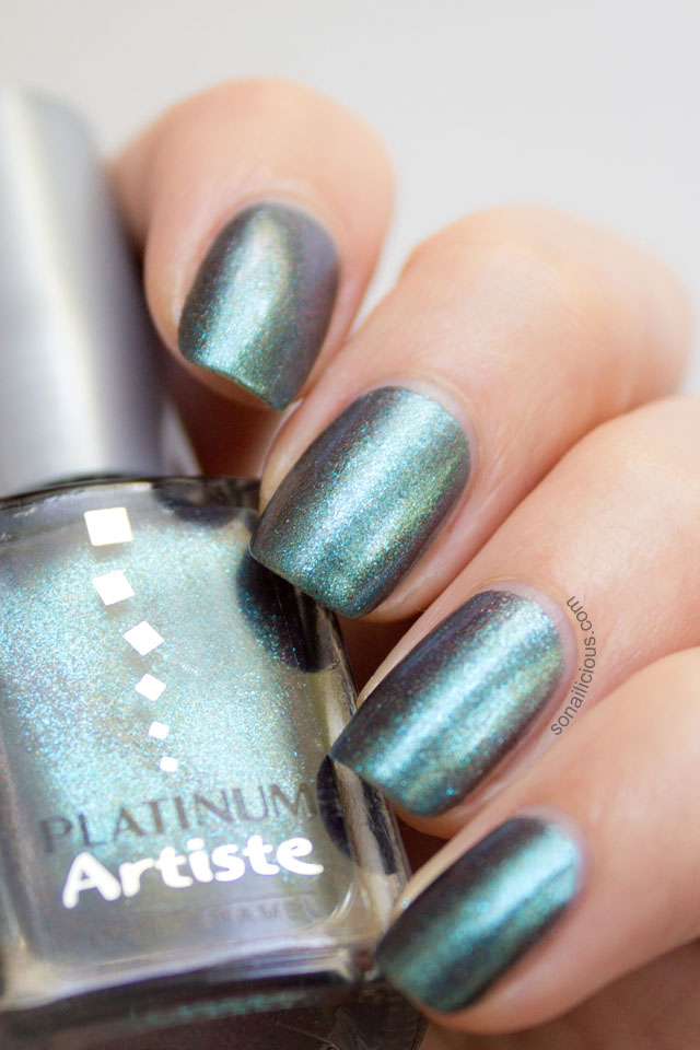 blue holo polish